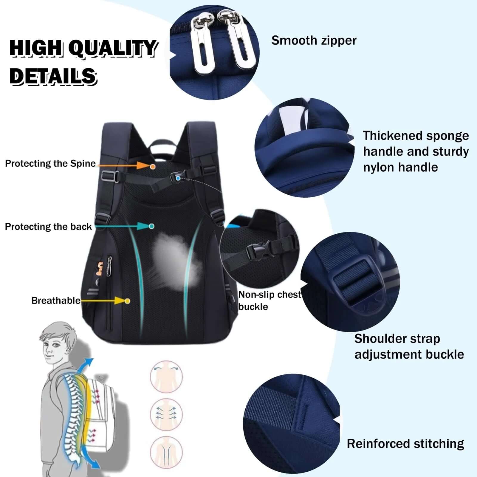 Lightweight School Backpack for Boys