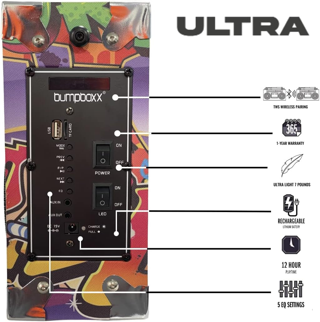 Graffiti Retro Bluetooth Boombox
