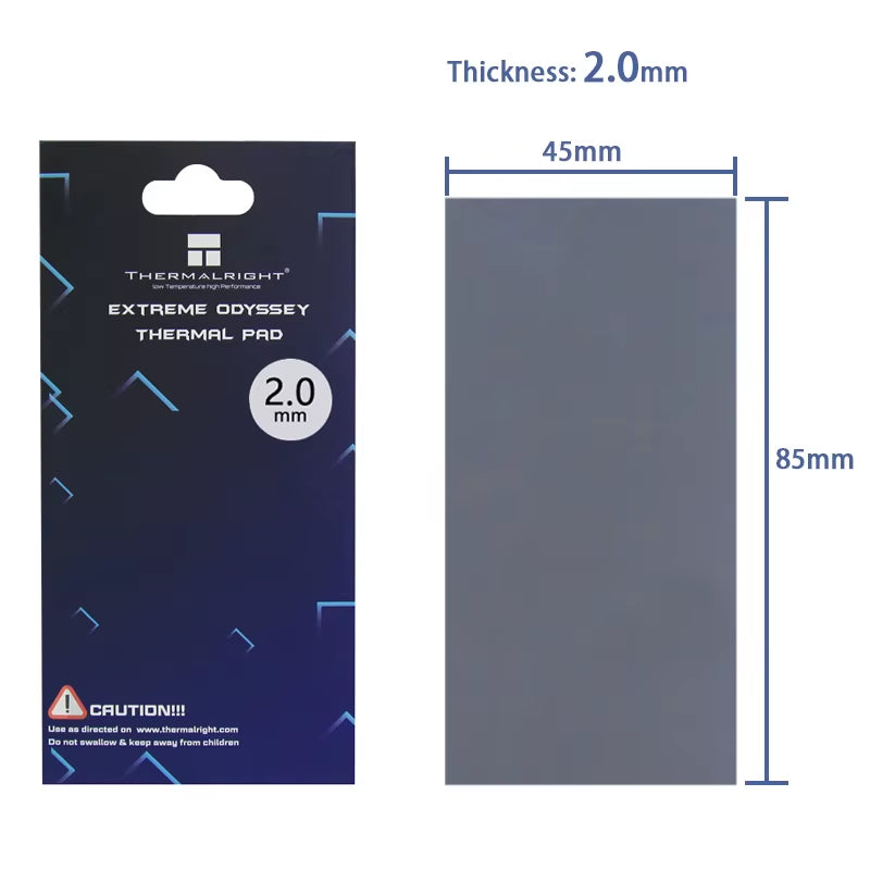 Thermal Pad ODYSSEY GPU CPU Heatsink Cooling Cooler Silicone Efficient Conductivity Original Authentic 85Mmx45Mm