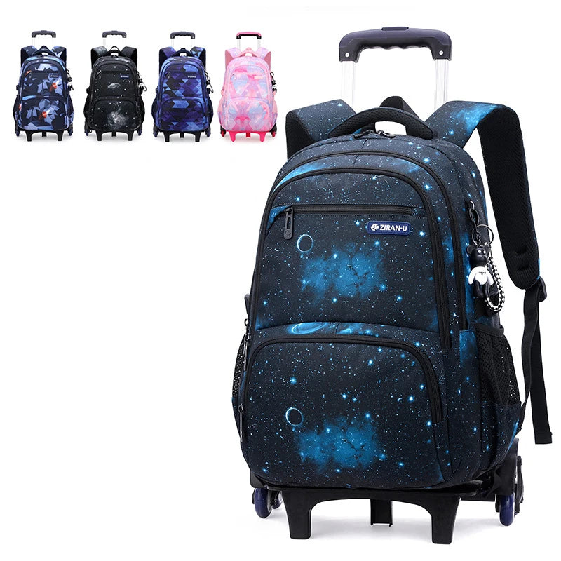 Rolling School Backpack for Kids