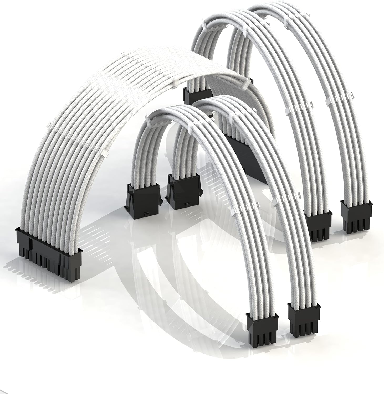AVA 30Cm Custom Sleeved PSU Cable Extension Kit