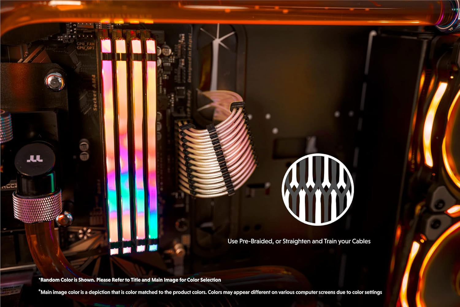- 30Cm PSU Cable Extension 18AWG Oxygen Free Copper (OFC) Teflon Jacket Custom Mod GPU PC W/Comb Kit | 1 X 24 P (20+4) | 2 X 8 P (4+4) CPU | 3 X 8 P (6+2) GPU Set | 300Mm - Pink
