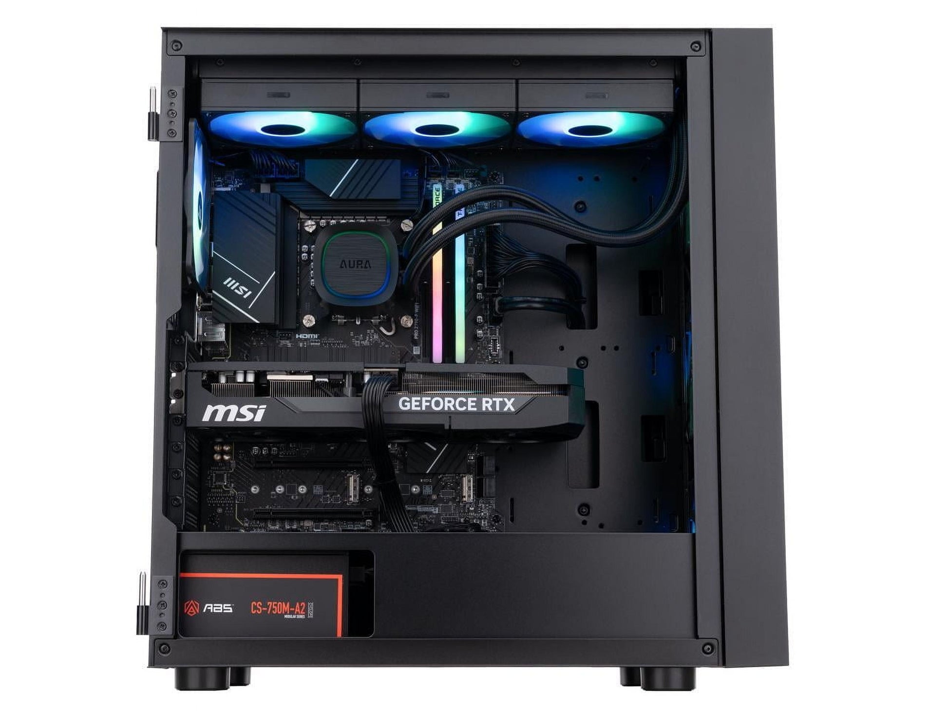ABS Eurus Aqua Gaming PC - Windows 11 - Intel Core I9-14900Kf - Geforce RTX 5070 Ti - DLSS 4 - Ai-Powered Performance - 32GB DDR5 6400 - 2TB M.2 Nvme SSD - EA14900KF5070TI2