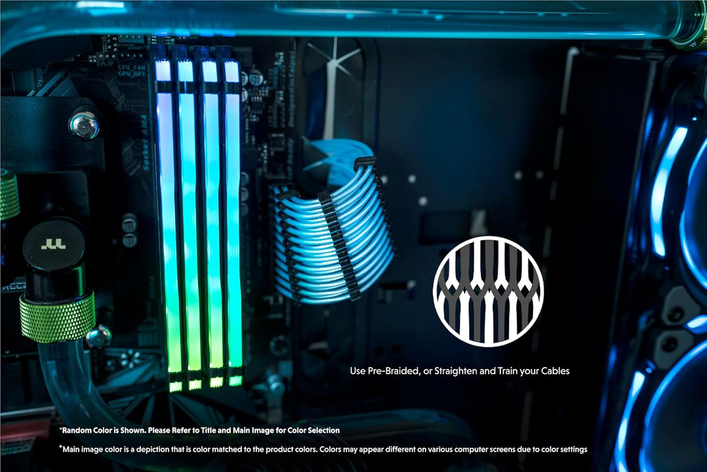 - 30Cm PSU Cable Extension 18AWG Oxygen Free Copper (OFC) Teflon Jacket Custom Mod GPU PC W/Comb Kit | 1 X 24 P (20+4) | 1 X 8 P (4+4) CPU | 2 X 8 P (6+2) GPU Set | 300Mm - Blue