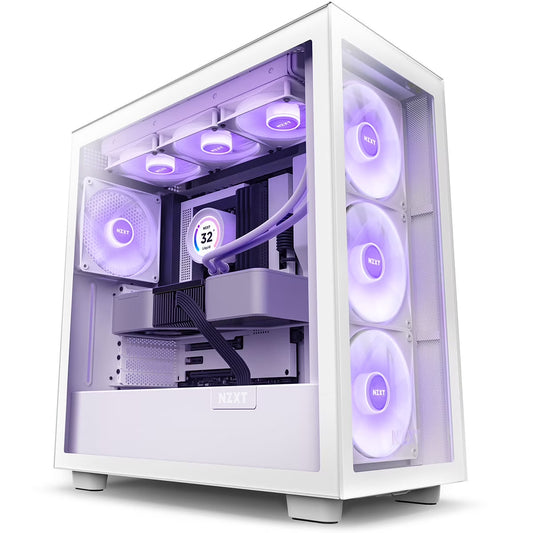 H7 Elite Premium ATX Mid-Tower PC Case, White