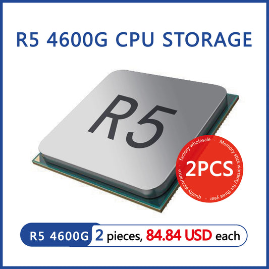 AMD CPU 2PCS R5 4600G 3.7GHZ 6Core 12 Threads AMD CPU R5 4600G CPU AMD Wholesale