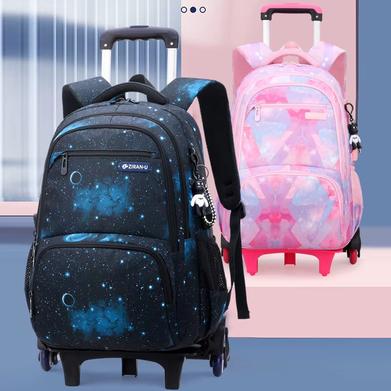 Rolling School Backpack for Kids