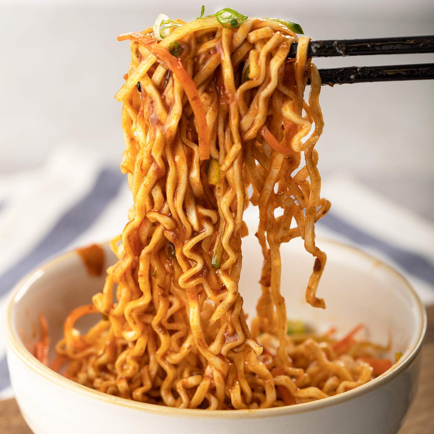 Wok Noodle Package, Healthy Asian Ramen, No Preservatives, Non-Fried Instant Noodles, Stir Fry, Set Includes Original BP Wok Noodles, 2.1 Oz.(Pack of 5)