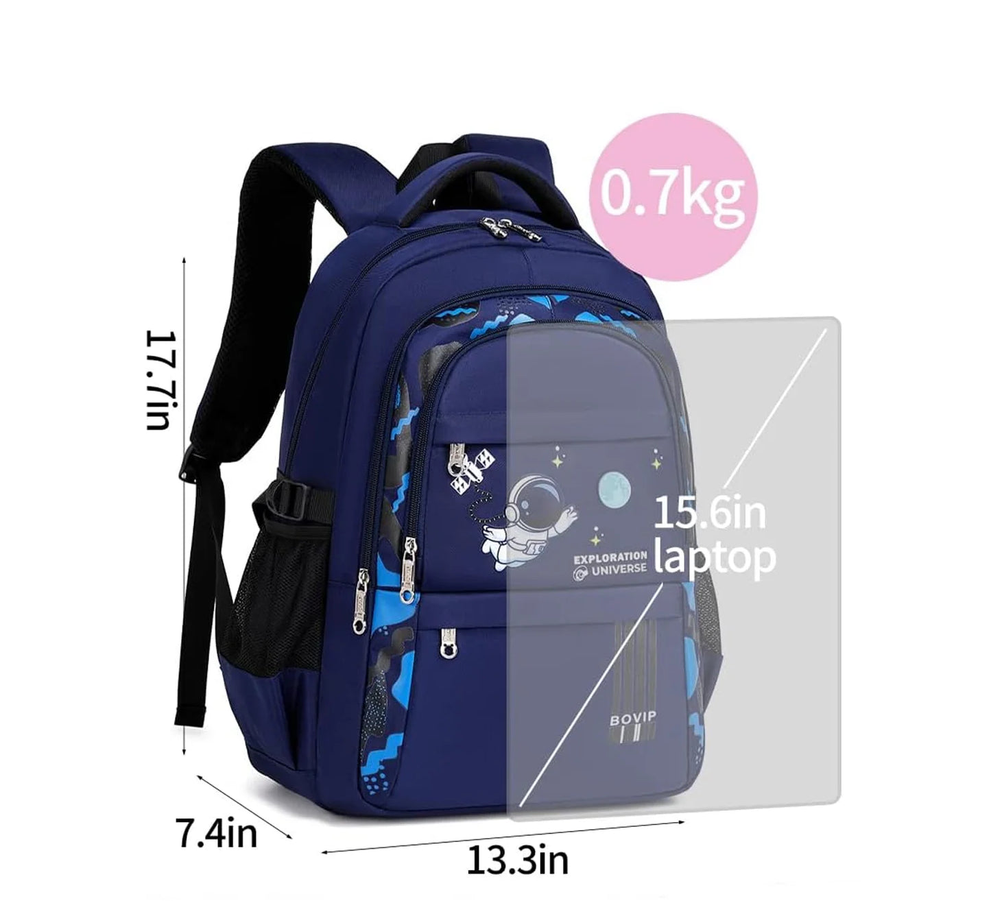 Spaceman Blue School Backpack