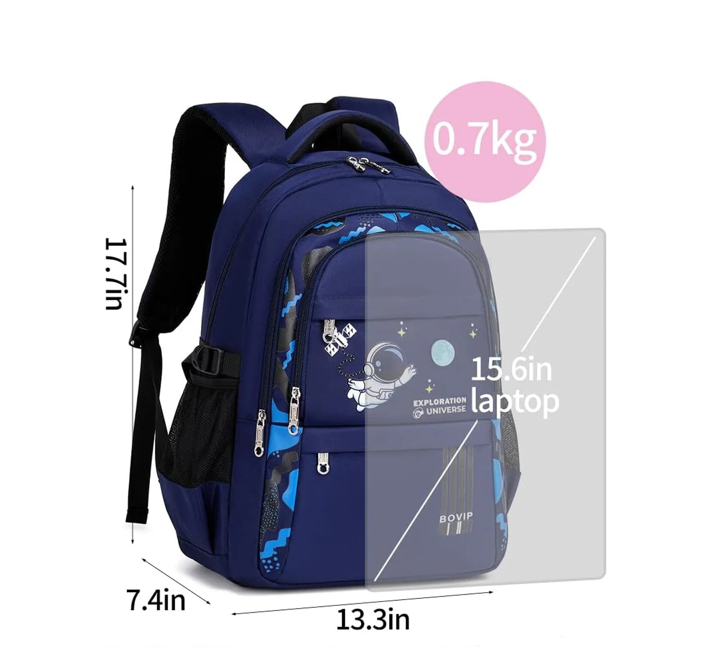 Spaceman Blue School Backpack