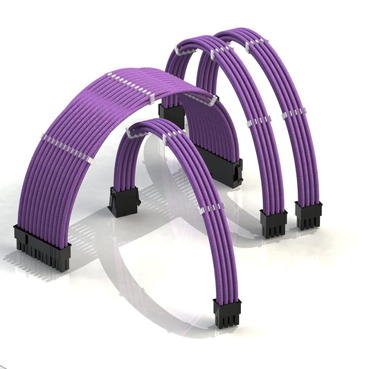 AVA 30Cm Purple Braided PSU Cable Extension Kit