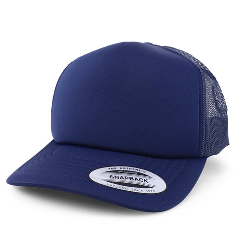 XXL Oversize Curved Visor Foam Trucker Snapback Cap