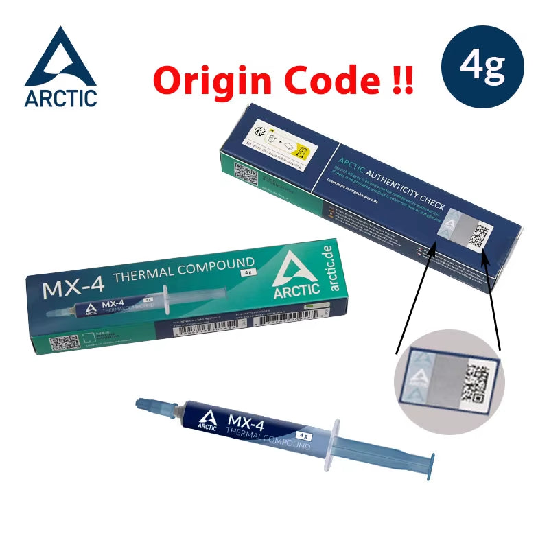 Origin Arctic MX4 8.5W 4G Thermal Paste Thermal Conductive Silicone Grease for GPU CPU Chips