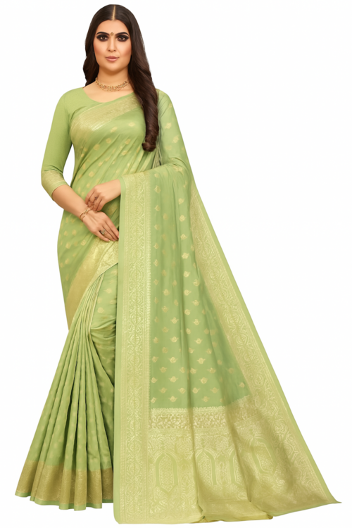Kanjivaram Silk Saree-Light Green