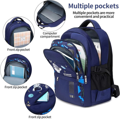 Spaceman Blue School Backpack