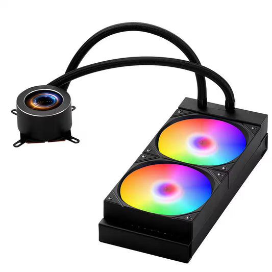 CPU Liquid Cooler AIO CPU Water Cooler-120Mm PWN Fans Pump Customizable PC Liquid Cooler with 2.1 In. LCD Display