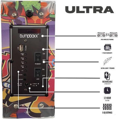 Graffiti Retro Bluetooth Boombox