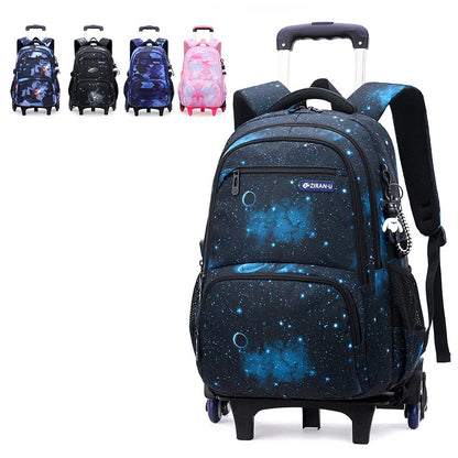 Rolling School Backpack for Kids