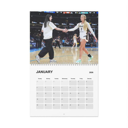 Caitlin Clark and Sophie Cunningham Wall Calendar 2026, Cunningham 8 Indiana Basketball, Basketball Fan Lover