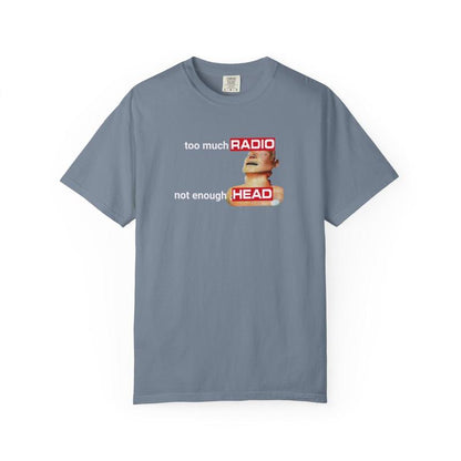 Too Much Radio, Not Enough Head Shirt (100% Cotton) Gildan, Brainrot Offensive Inappropriate Adult Humor Shirt, Silly Gag Shirt, Stupid Vintage Raunchy Tshirt