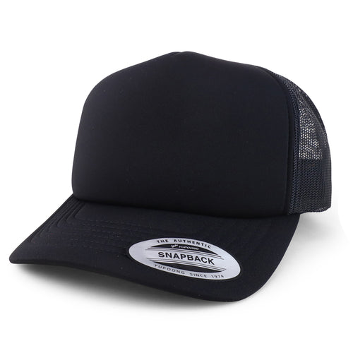 XXL Oversize Curved Visor Foam Trucker Snapback Cap